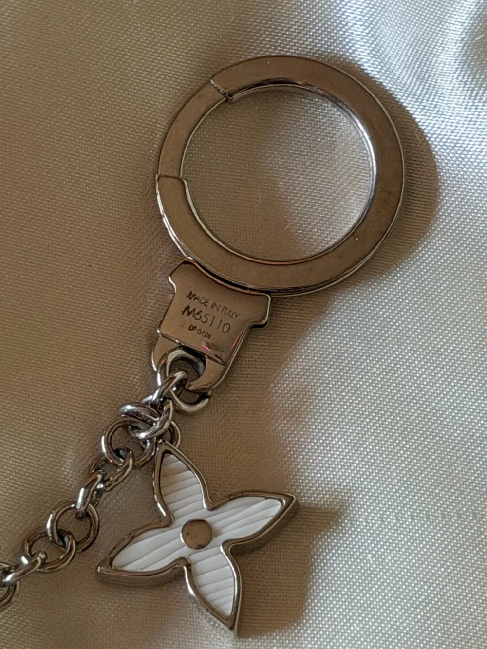 Authentic LV Fleur D Epi Bag Charm and Key Holder
